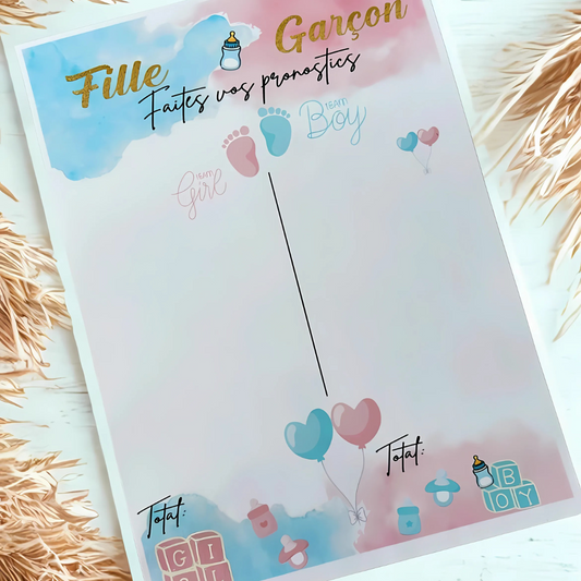 Affiche Pronostics Gender Reveal