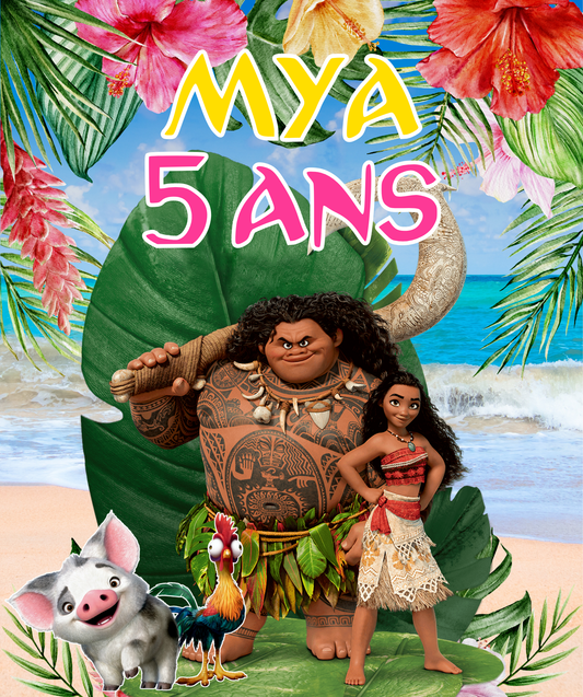Thème Princesse Disney -  Vaiana et Maohi