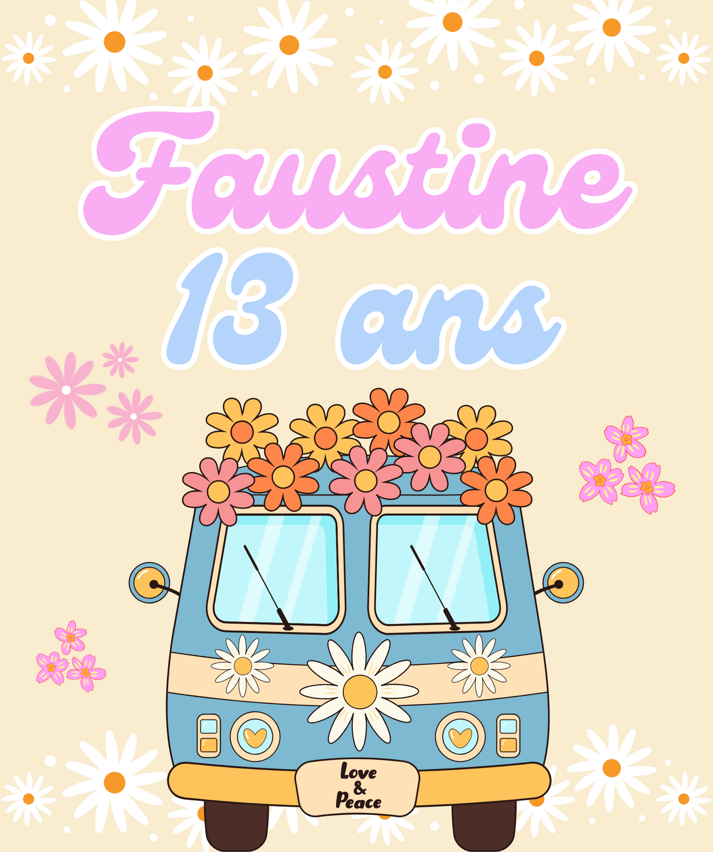 Thème Hippie Van Jaune