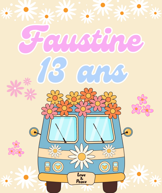 Thème Hippie Van Jaune