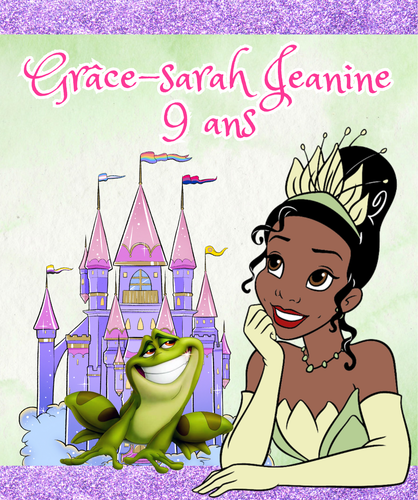 Thème Princesse Disney - Tiana La Princesse et la Grenouille Violet