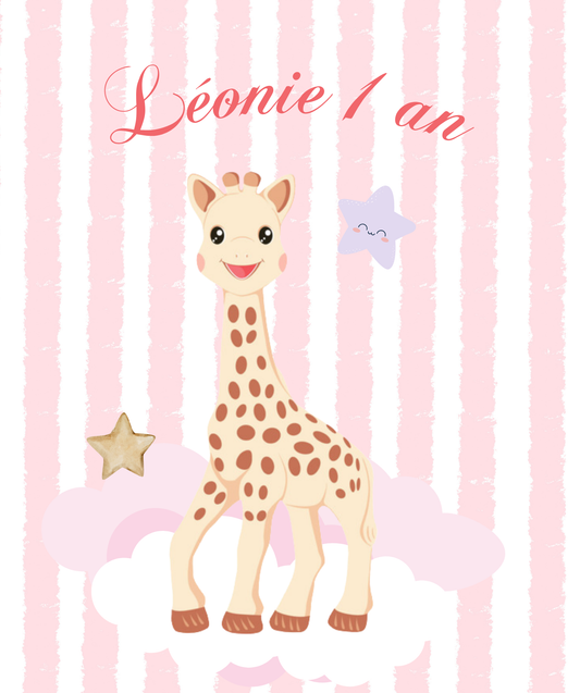 Thème Sophie La Girafe Rose & Blanc