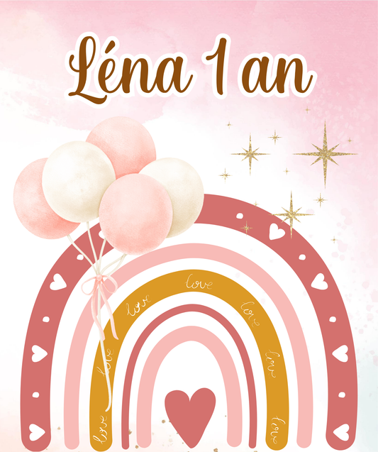 Thème Arc en Ciel Pastel & Ballons