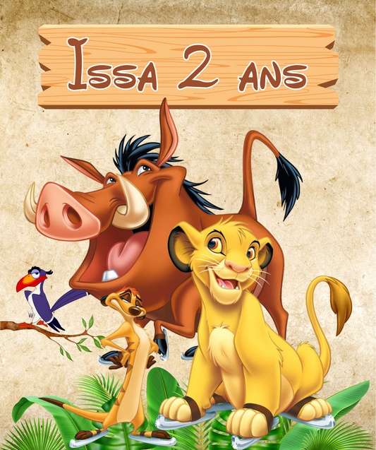 Thème Le Roi Lion-Simba beige
