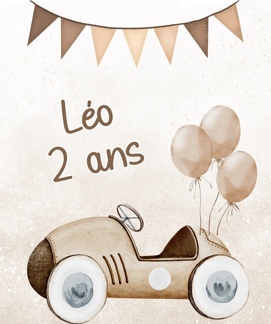 Thème Voiture Rétro Marron