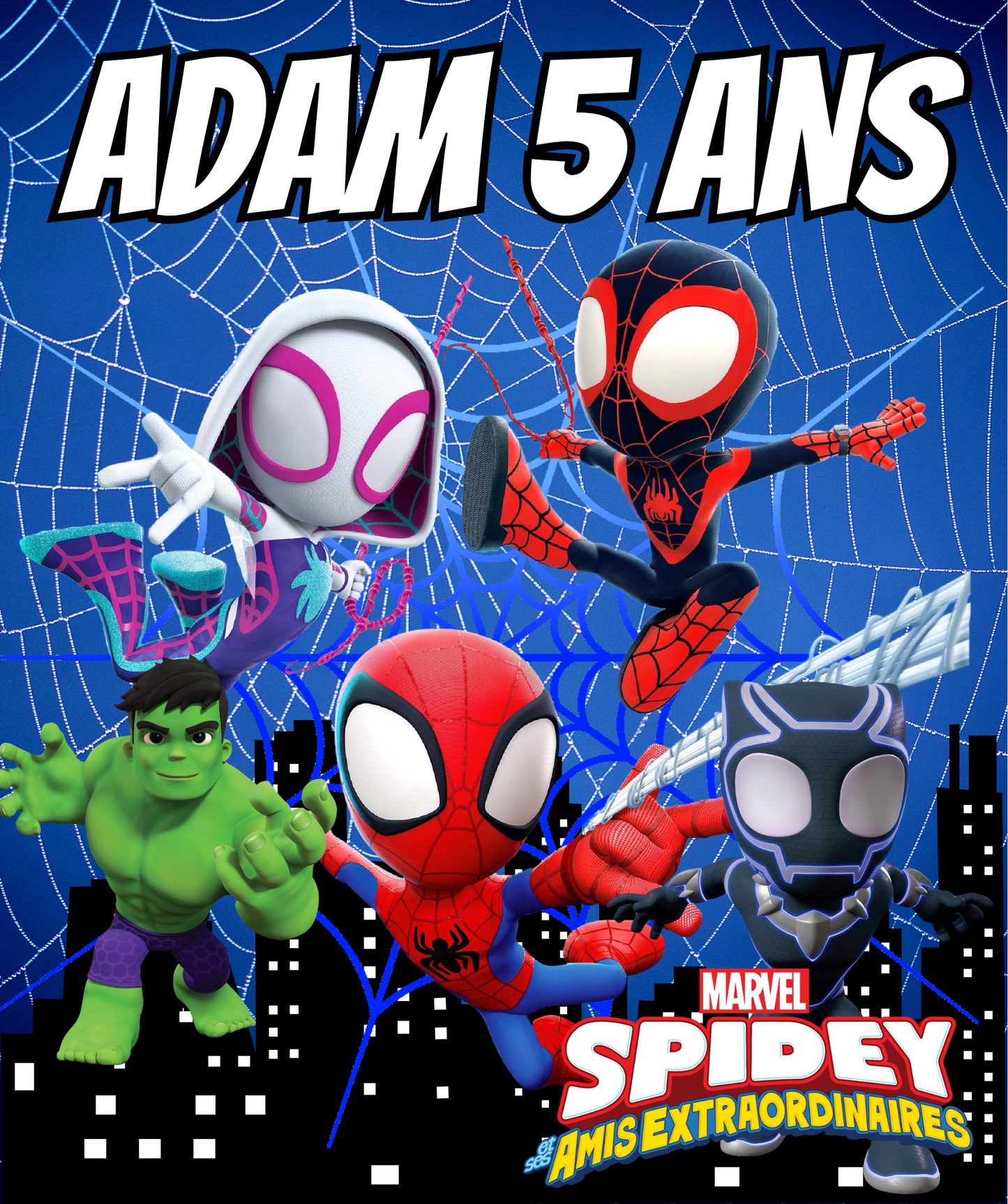 Thème Spidey et Ses Amis Bleu foncé
