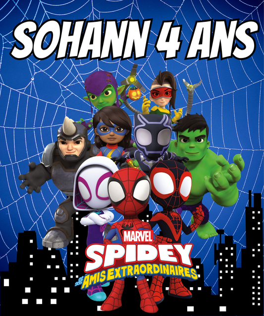 Thème Spidey et Ses Amis Bleu Nuit