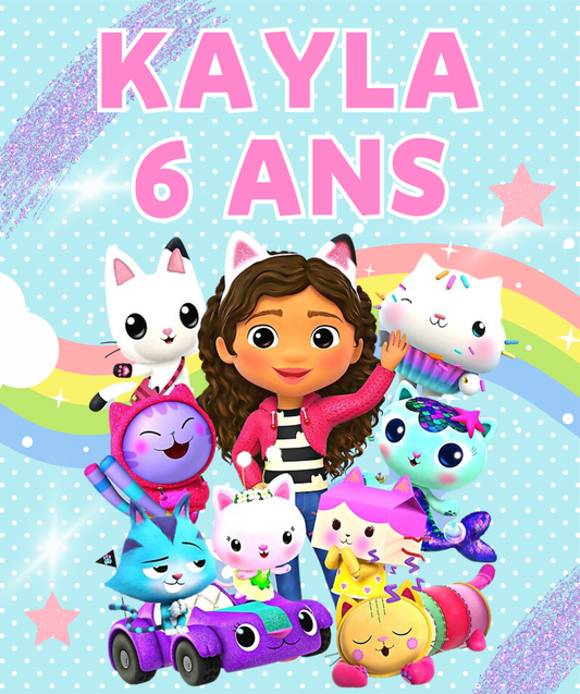 Thème Gabby et la Maison Magique Bleu