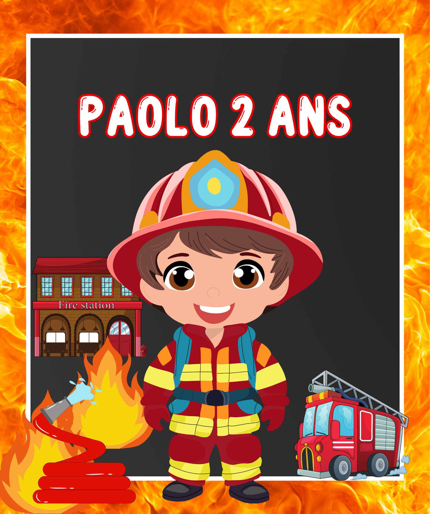 Thème Pompiers Noir