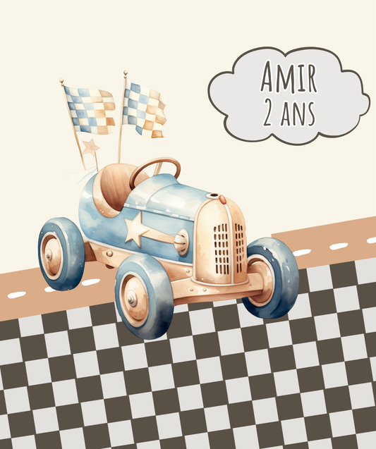 Thème Voiture Rétro Bleue