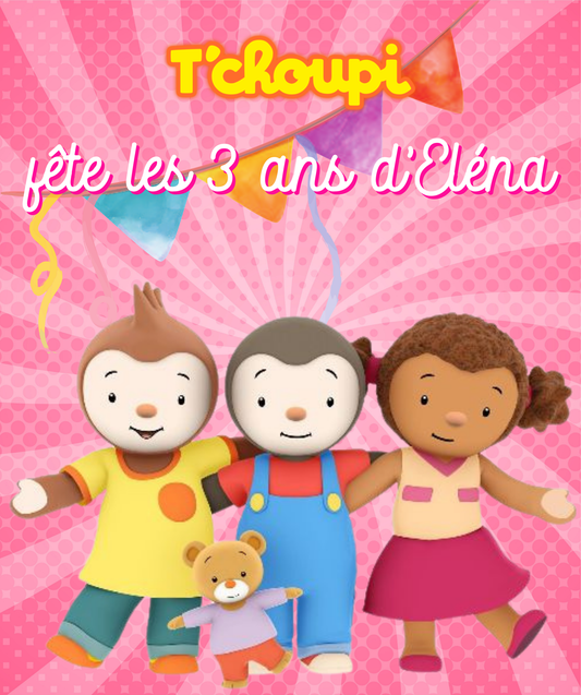 Thème T'choupi Rose