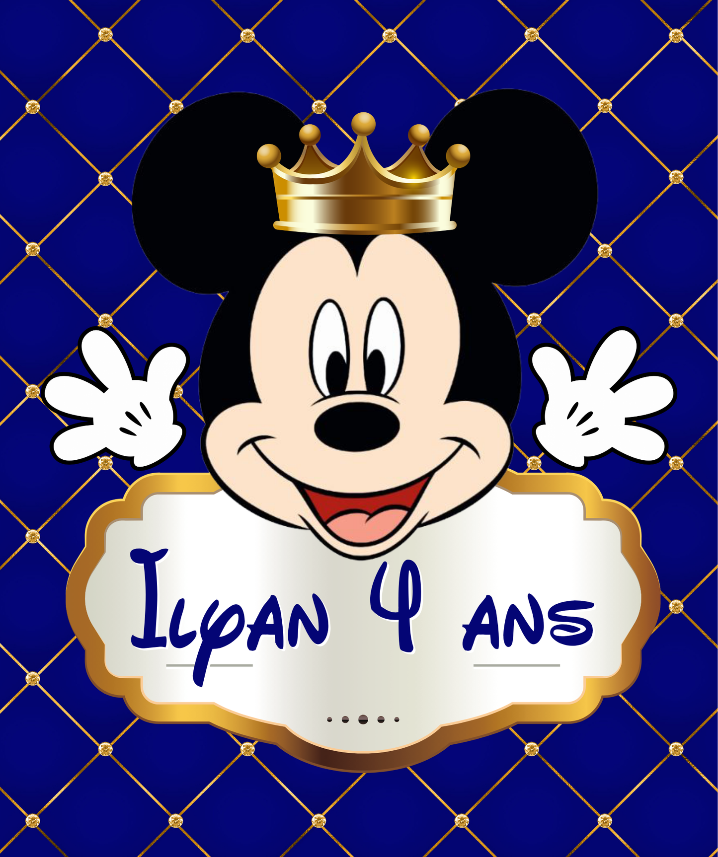 Thème Mickey Bleu & or