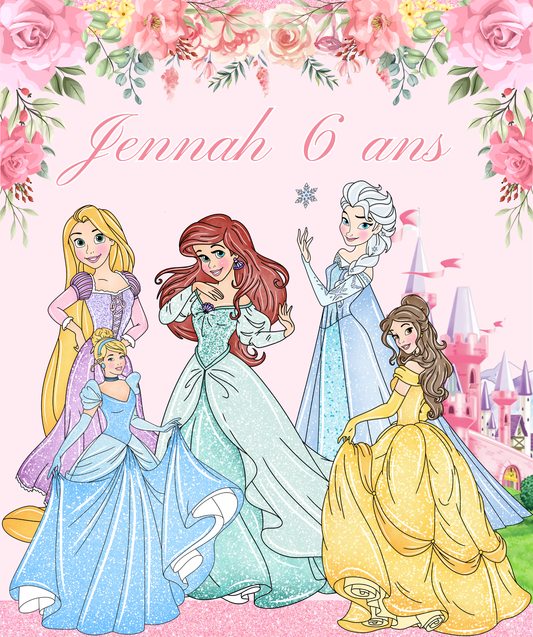 Thème Princesses Disney - Rose & Fleurs