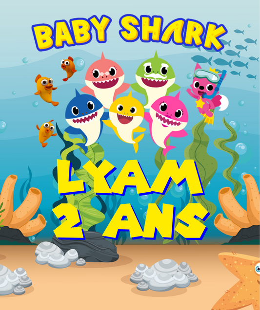 Thème Baby Shark Bleu