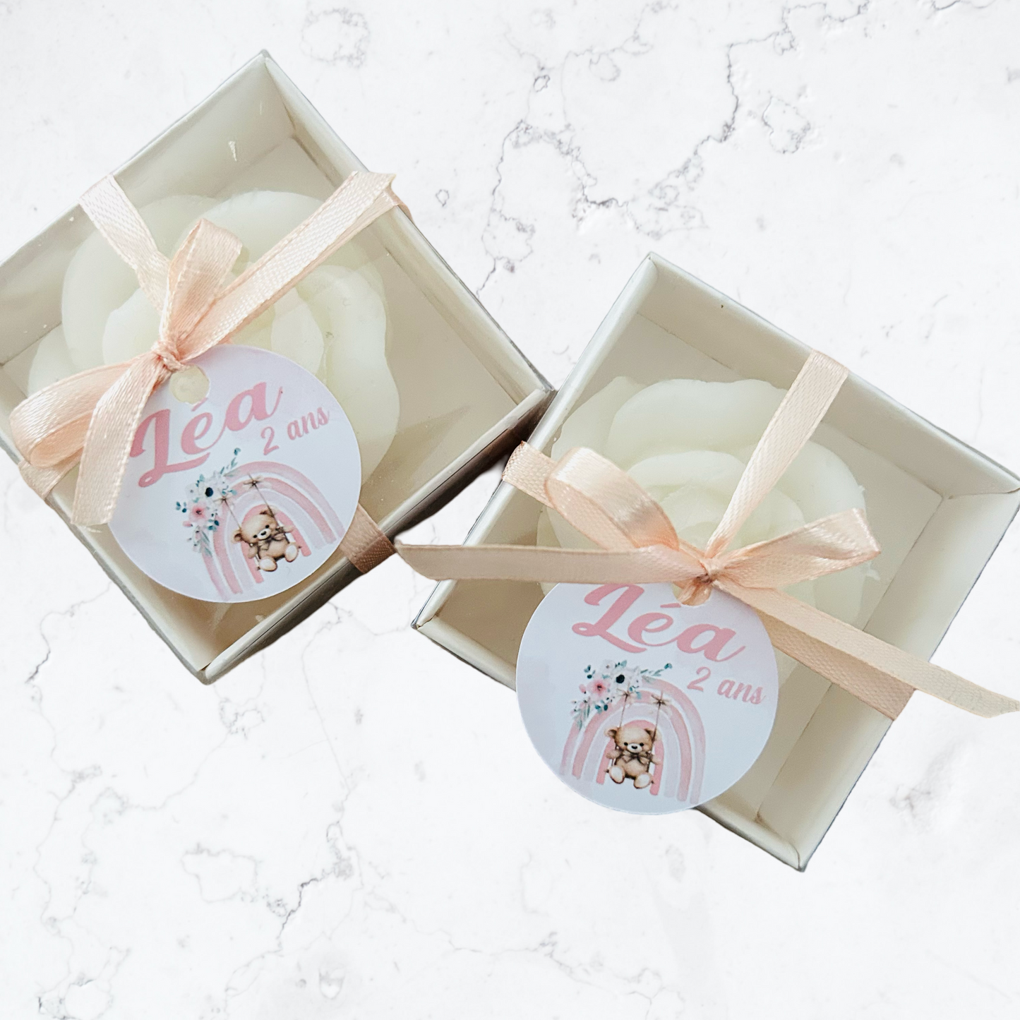 Bougie Fleur Personnalisée