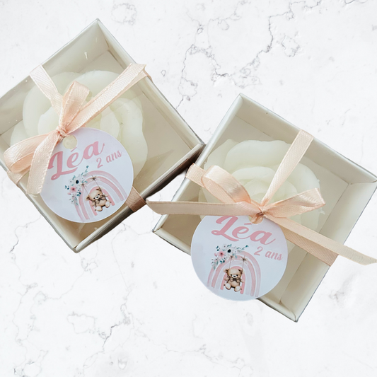 Bougie Fleur Personnalisée