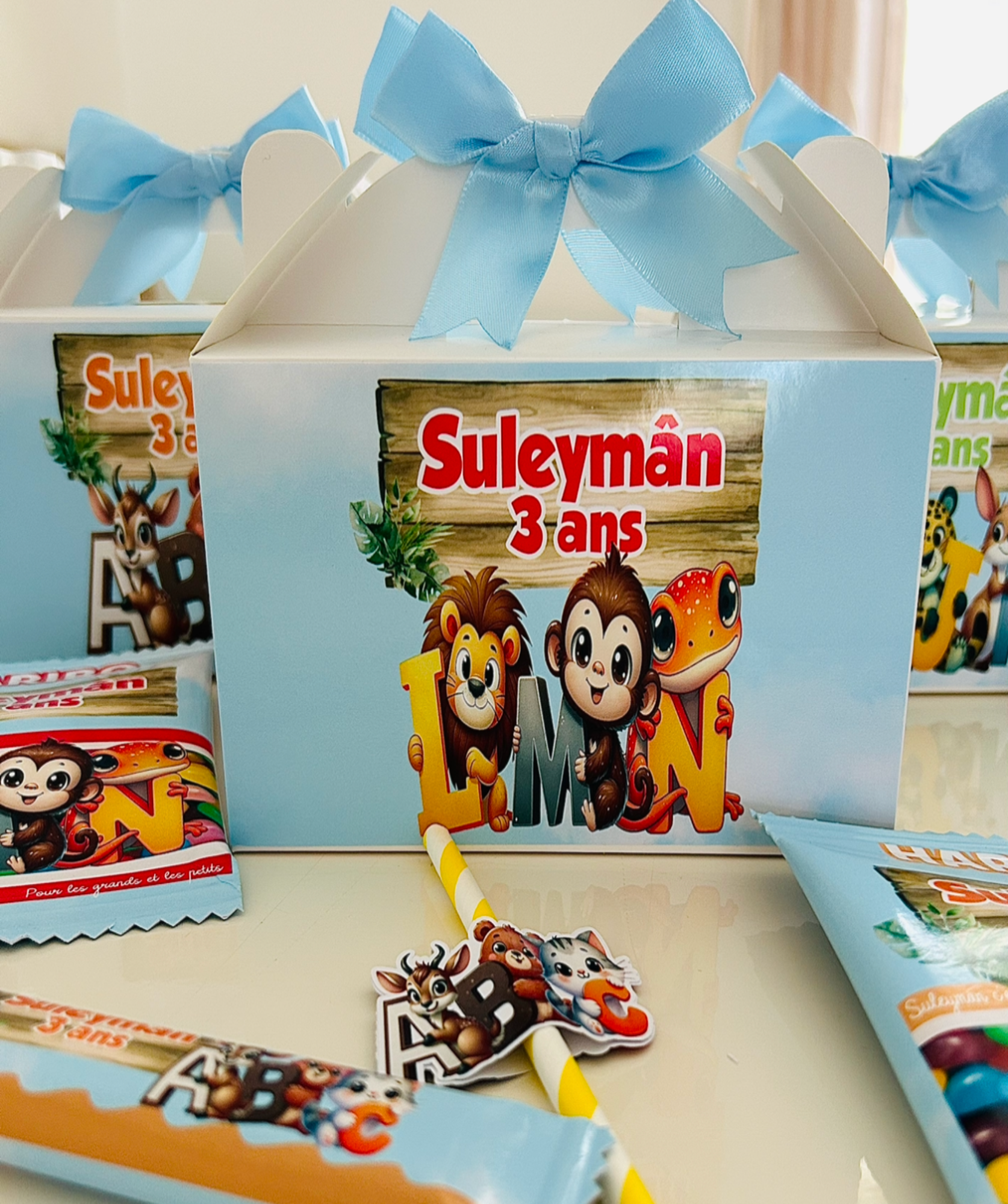 décoration personnalisée thème animaux de la jungle