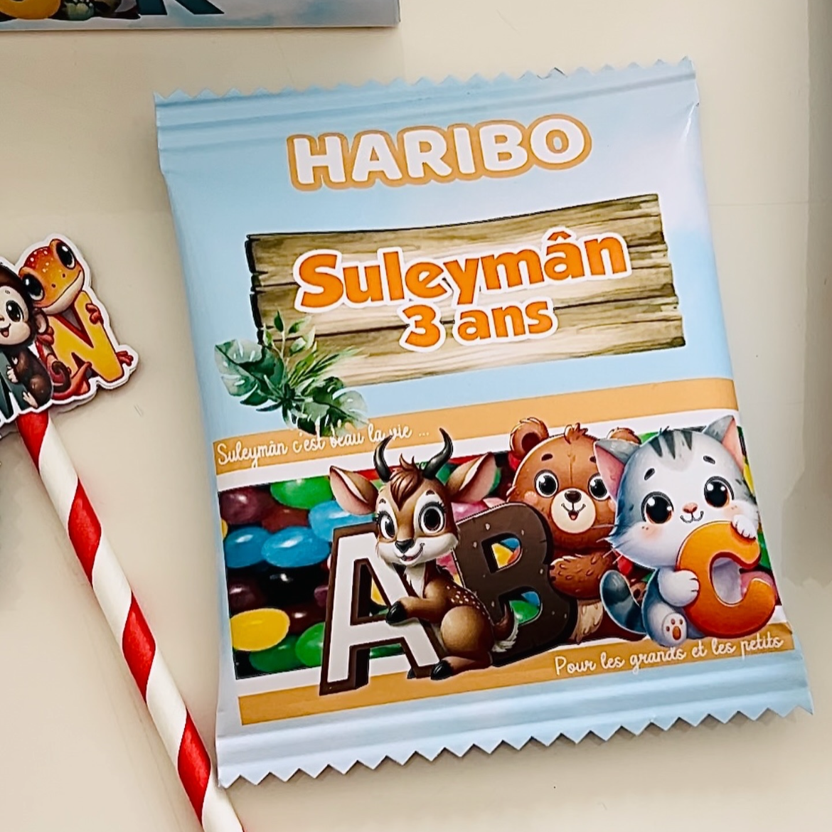 décoration personnalisée thème animaux de la jungle