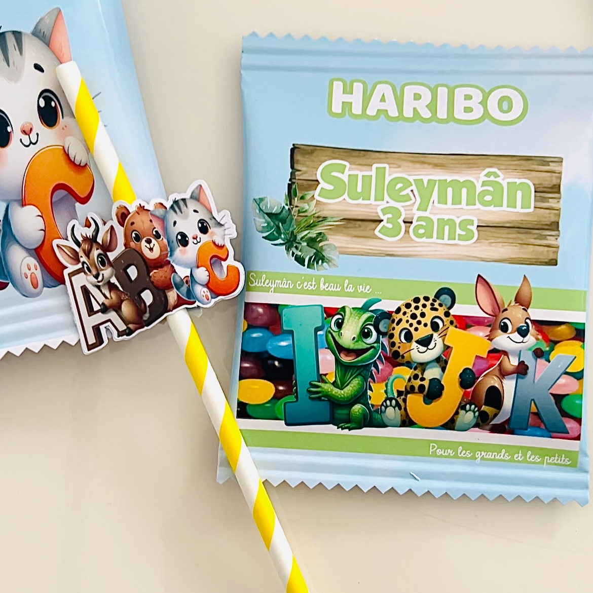 décoration anniversaire  personnalisée thème animaux de la jungle