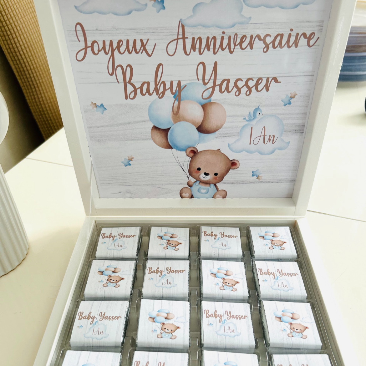 Thème Ourson Ballon & Nuage Bleu