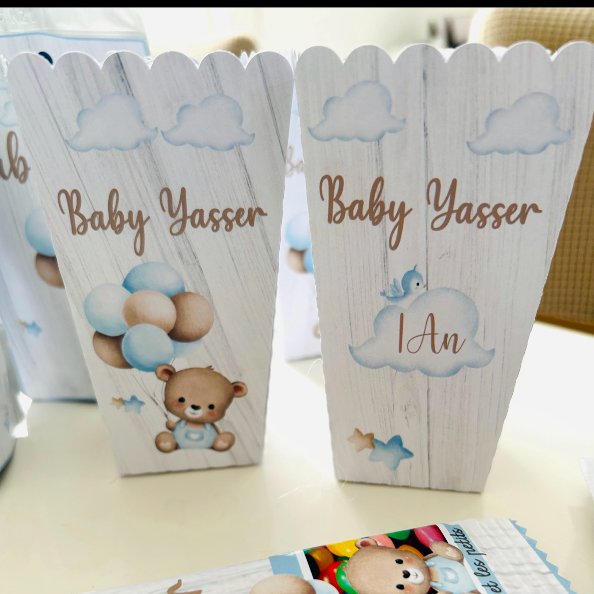 Thème Ourson Ballon & Nuage Bleu