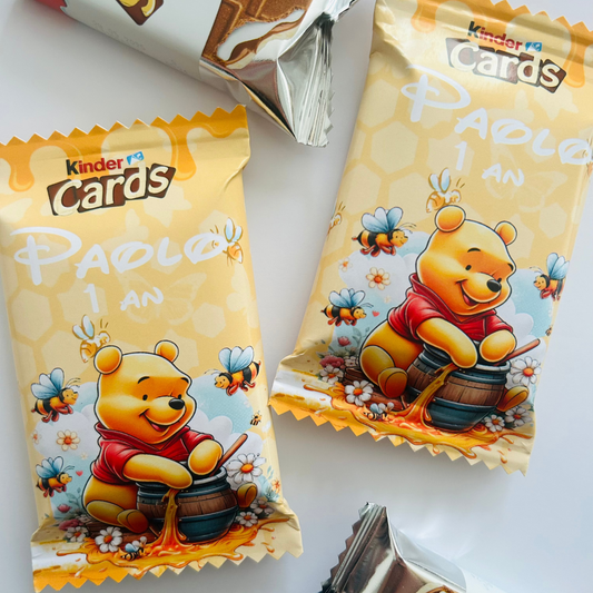 Etiquette Kinder Cards Personnalisée x2