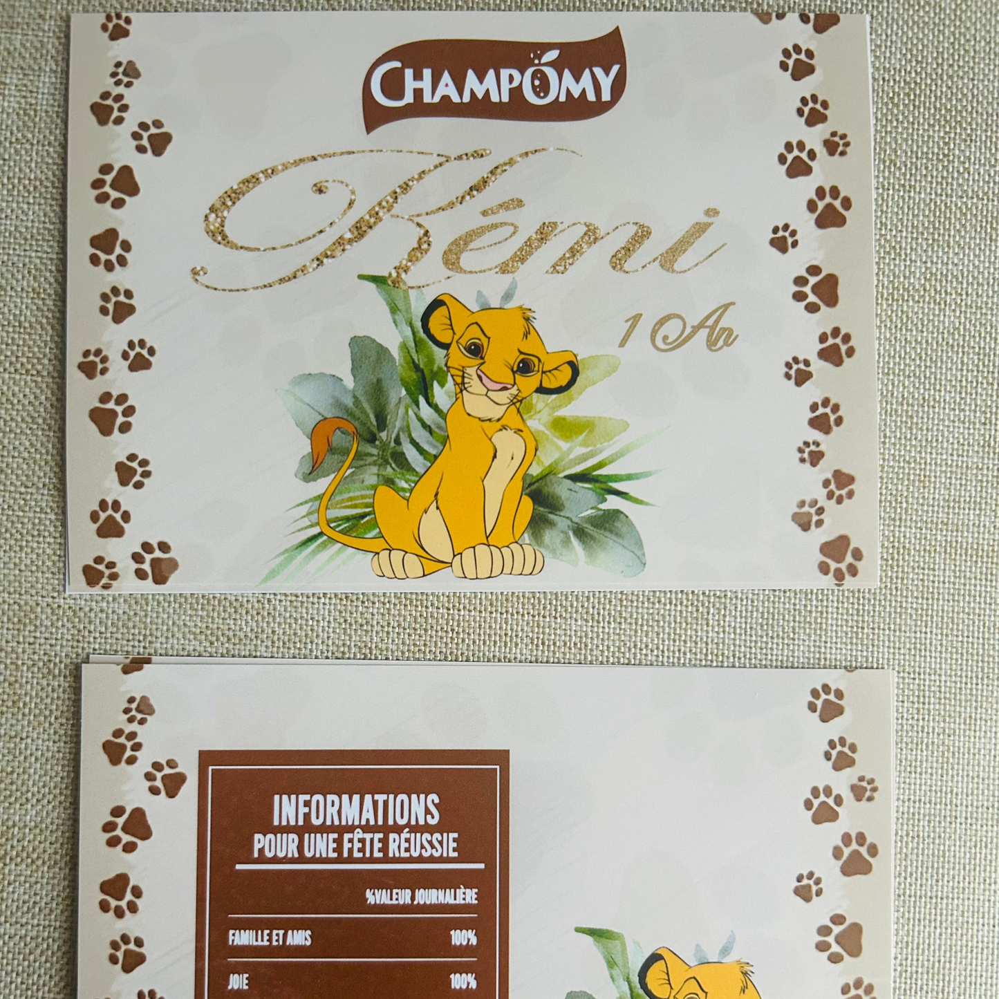 Etiquette Personnalisée Contour pour Champomy