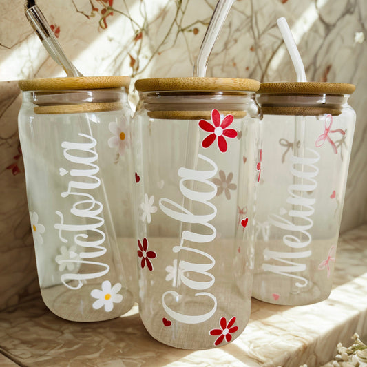 Verre avec paille personnalisé