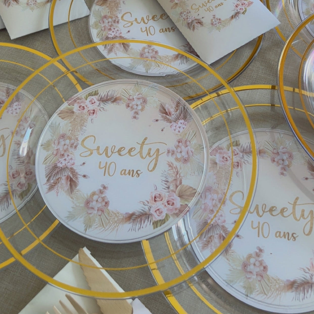 Assiette Personnalisée pour Événements- Anniversaire, Baptêmes & plus