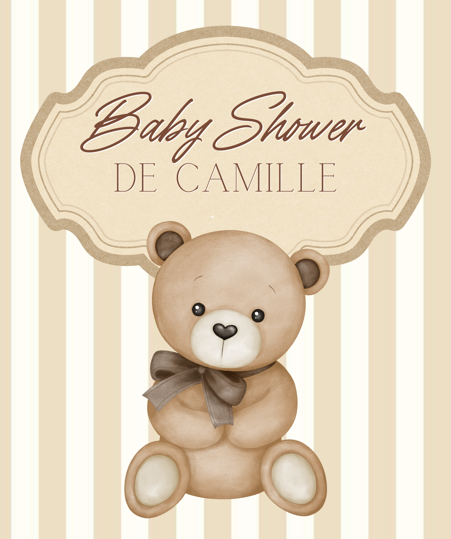 Thème Baby Shower Beige