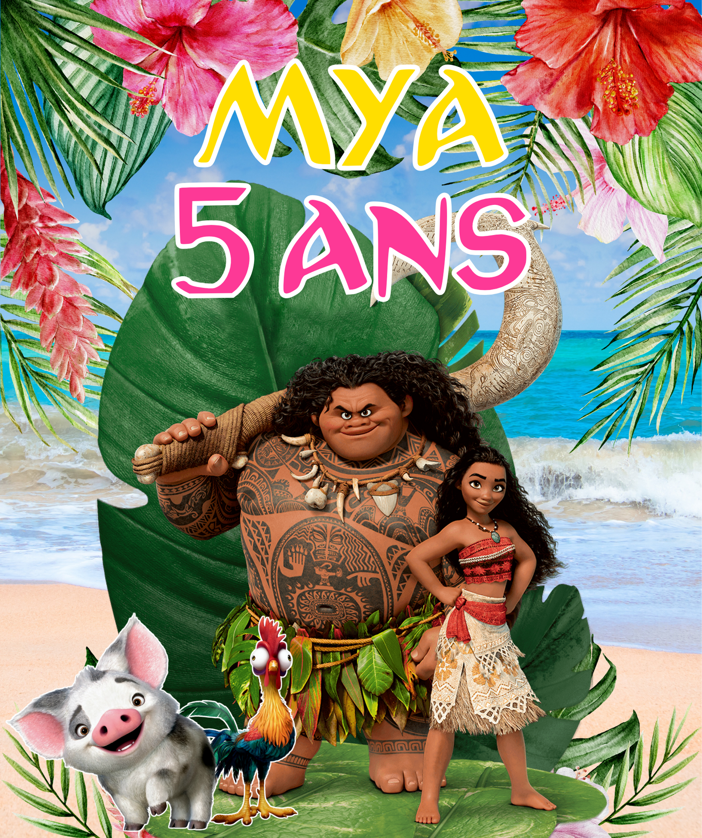 Thème Princesse Disney -  Vaiana et Maohi