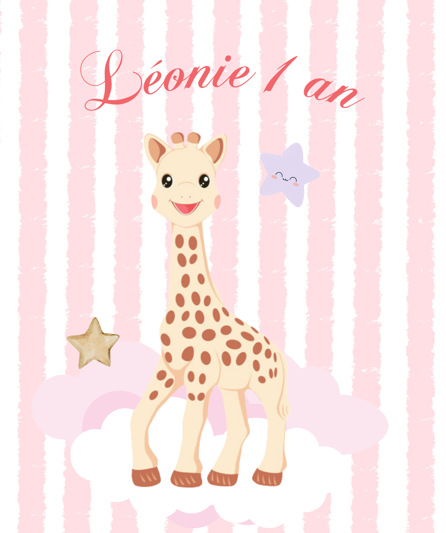 Thème Sophie La Girafe Rose & Blanc