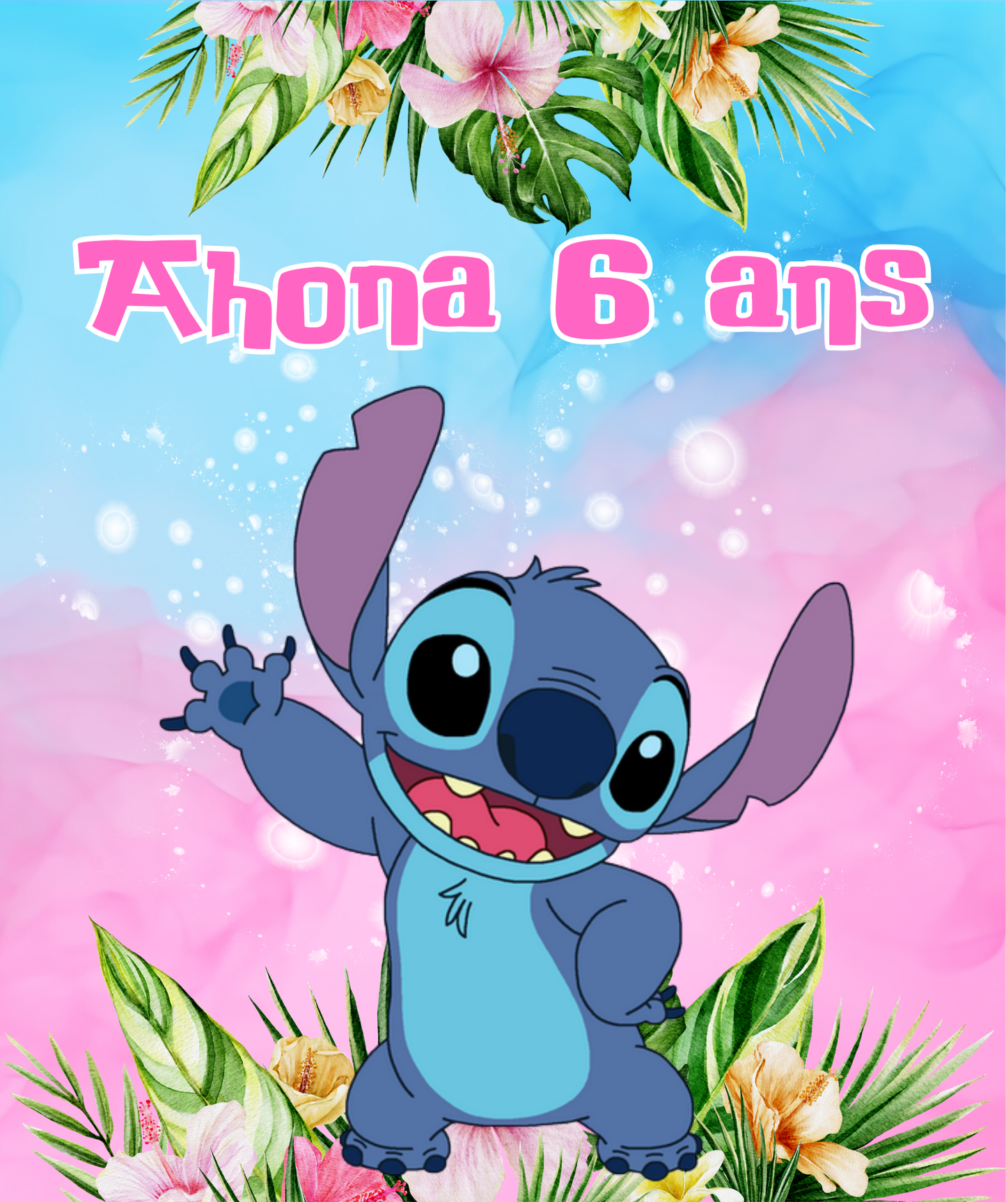 Thème Stitch Bleu & Rose