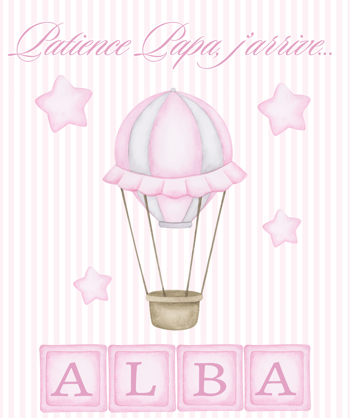 Thème Baby is Coming  Rose & Blanc