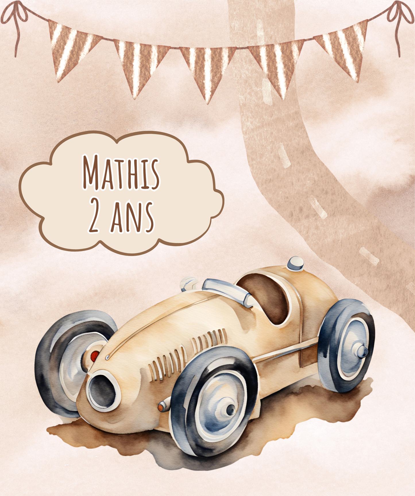 Thème Voiture Rétro Beige