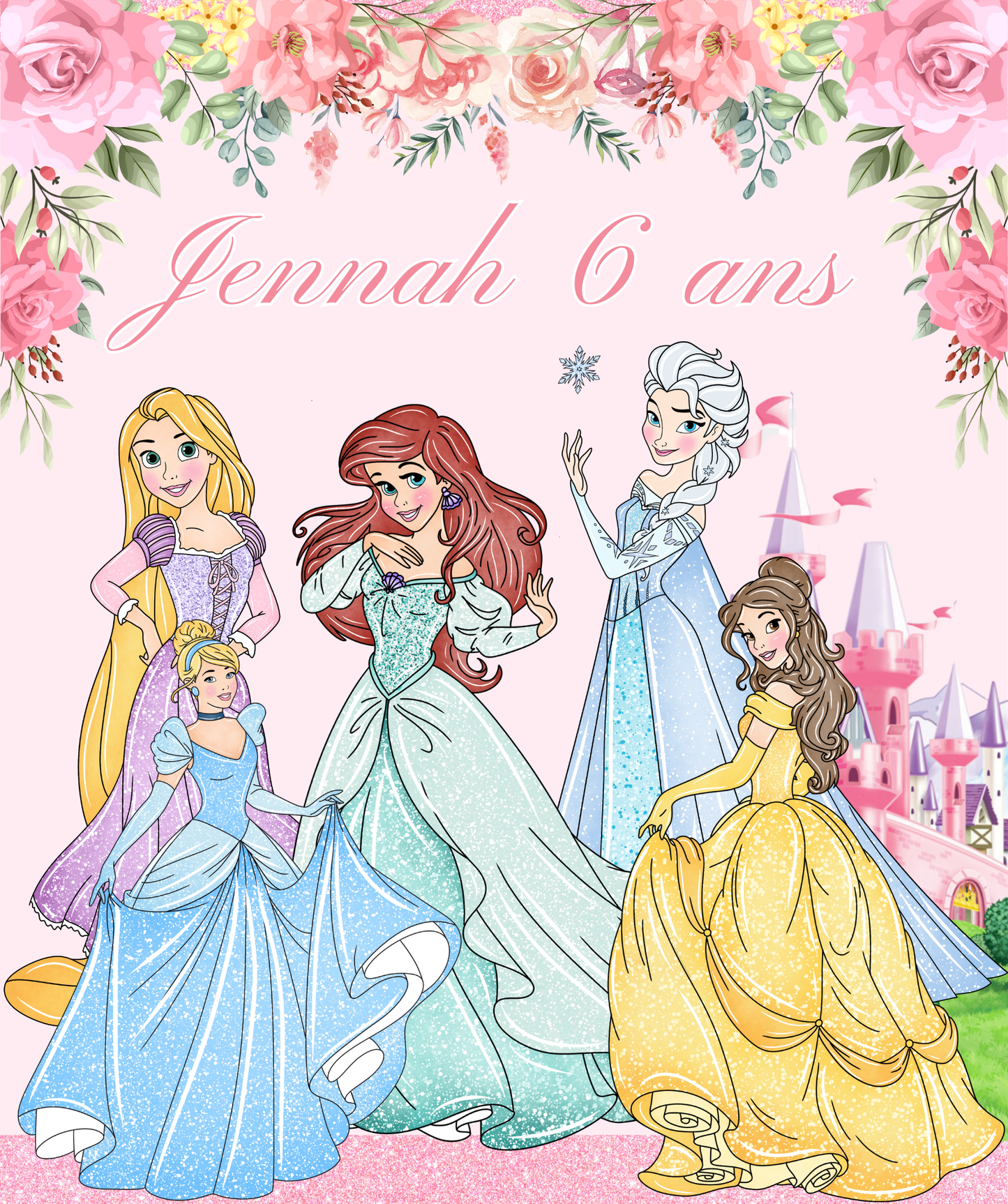 Thème Princesses Disney - Rose & Fleurs