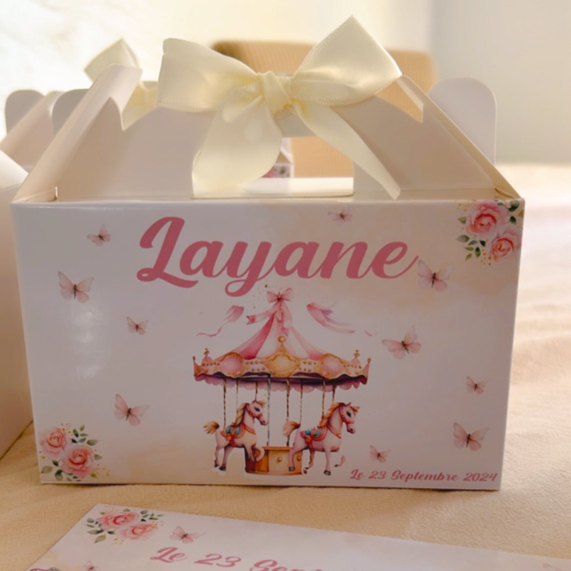 Boîte cadeau Personnalisée pour Anniversaire, Baptême, Baby Shower...