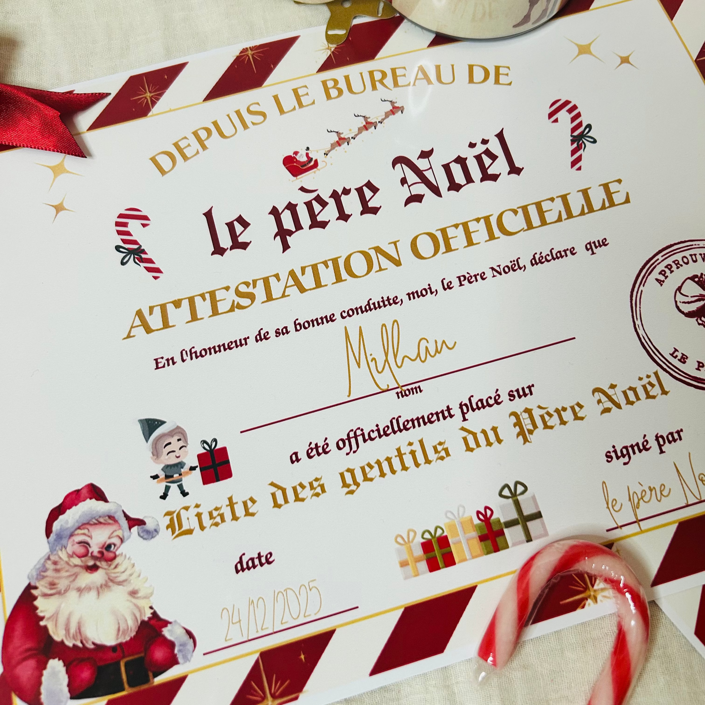 Diplôme et Lettre du Père Noël