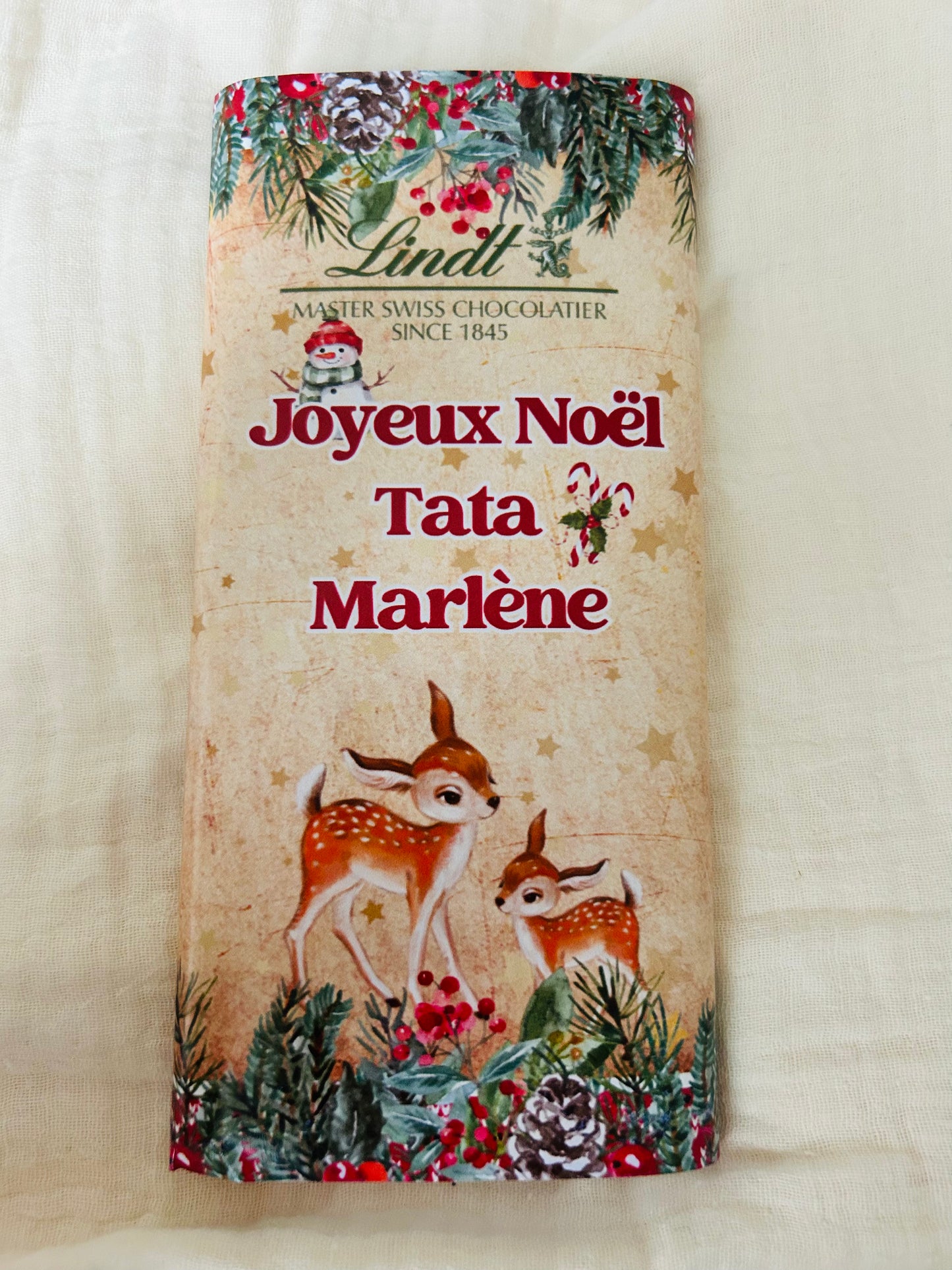 Tablette de Chocolat  Personnalisée  Noël 2025