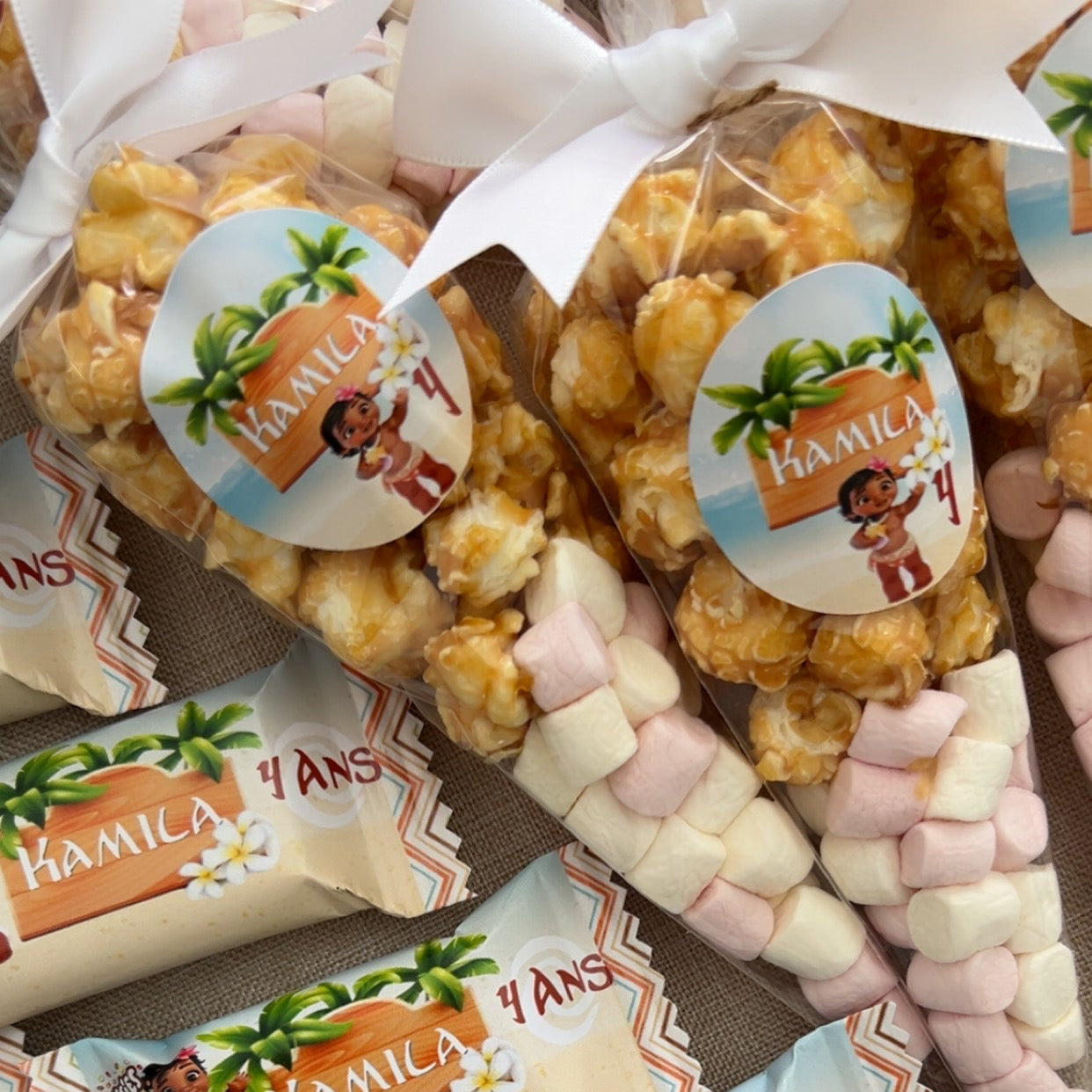 Sachet de Popcorn et Chamallow Personnalisé x 2