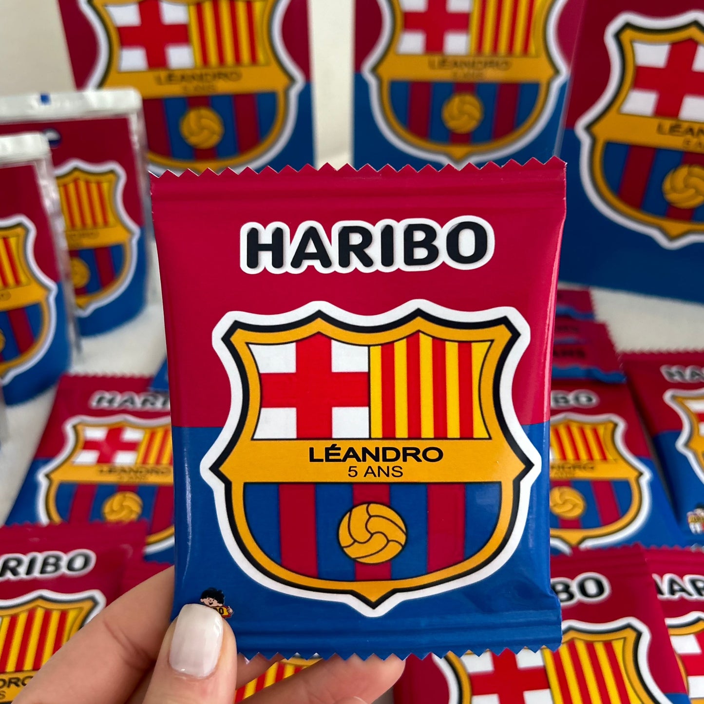 Etiquette pour paquet de HARIBO